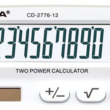 CATIGA® CD-2776 Premium Commercial 12-Digit Calculator, Dual Power (White)