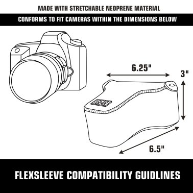 USA Gear® FlexARMOR® FlexSLEEVE Camera Case Sleeve, Black