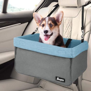 Jespet® Deluxe Pet Safety Booster Car Seat (Blue/Gray)