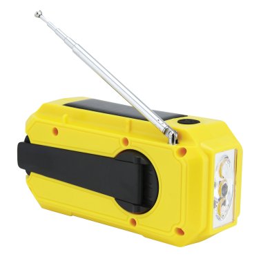 Emerson® Emergency AM/FM Portable Weather Radio and Power Bank, Yellow, ER-7050