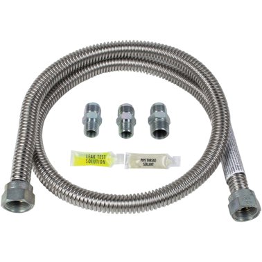 Certified Appliance Accessories® Stainless Steel Gas Appliance Connector Kit, 4ft