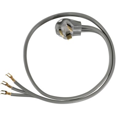 Certified Appliance Accessories® 3-Wire Open-End-Connector 30-Amp Dryer Cord, 4ft