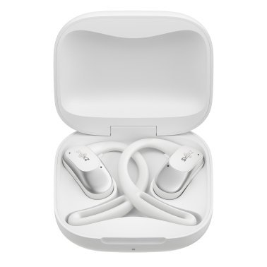 Shokz® OpenFit Air™ TWS Bluetooth® Open-Ear Earbuds with Mics, Earhooks, and Charging Case, Clear Voice, up to 28 Hours Play Time, IP54 (White)