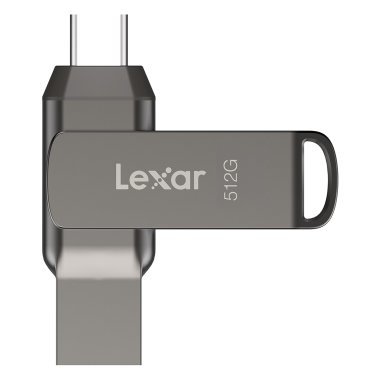 Lexar® JumpDrive® D400 USB 3.2 Gen 1 Dual Drive with USB-C® and USB-A Connectors (512 GB)