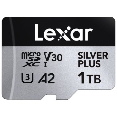 Lexar® Professional SILVER PLUS Series microSDXC™ UHS-I Card with SD™ Adapter (1 TB)