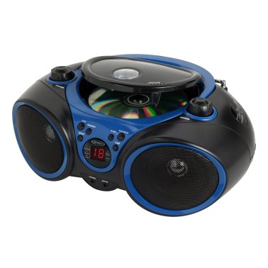 JENSEN® Portable CD Player with AM/FM Stereo Radio, CD-490 (Blue