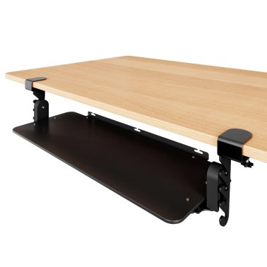 Uncaged Ergonomics® KT4 Clamp-on Under-Desk Slide-Out Ergonomic Keyboard Tray, Black