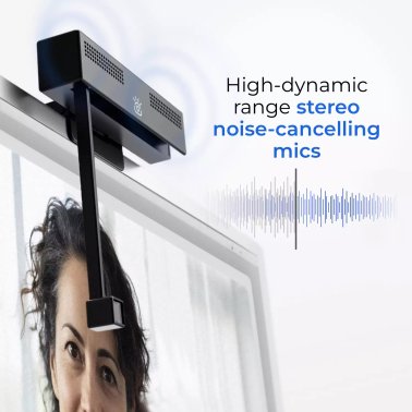 iContact Camera 4K HD Pro Webcam with Light Panel, Retractable Arm for Natural Eye Contact, USB-C®, for Mac® and PC