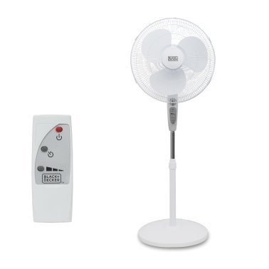 BLACK+DECKER™ 18-In. 3-Speed Oscillating Stand Fan with Remote, BFSR18 (White)