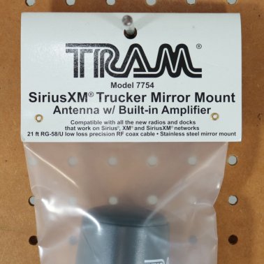 Tram® Satellite Radio Mirror-Mount Trucker Antenna with RG58 Coaxial Cable and SMB-Female Connector