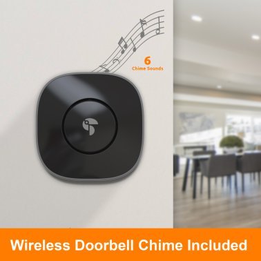 Toucan® V3 Wireless 1080p Video Doorbell with Chime – No Monthly Fee Required