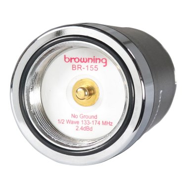 Browning® 132 MHz to 174 MHz No Ground Plane VHF 2.4-dBd Gain 51-1/4-In. Tall Tunable NMO Antenna, 5-MHz Bandwidth, BR-155