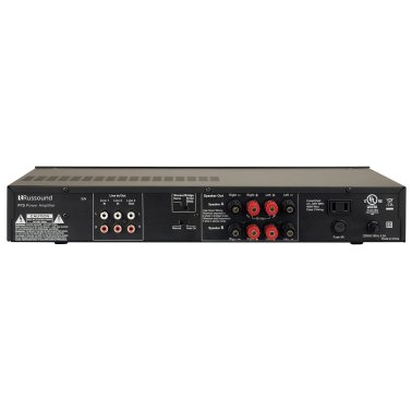 Russound® 75-Watt 2-Channel Dual-Source Amplifier with Automatic Switching and Support for 2 Speaker Pairs, Bridgeable to 160 Watts Mono, PS75