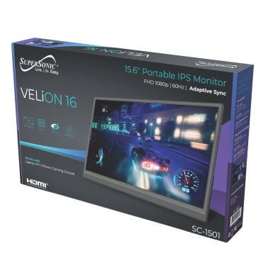 Supersonic® 15.6-In. 1080p Full HD Portable Display with Built-in