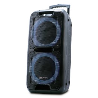 Dolphin® Audio Bluetooth® Rechargeable BoxParty 2100 Party Speaker with Dual 10-In. Woofers, Lights, Wired Mic, and Remote