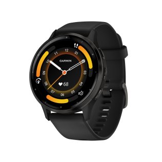 Garmin® Venu® 3 Fitness Smartwatch with Stainless Steel Bezel and Silicone Band (Black)