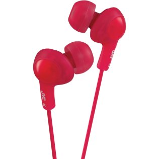 JVC® Gumy Plus Wired Inner-Ear Earbuds with In-Line Mic/Remote and 3.5-mm Connector, HA-FR6 (Red)