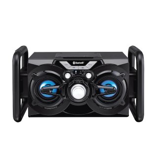 Proscan® Portable Bluetooth® Rechargeable Speaker with FM Radio and LED Lights, Black, PSP333