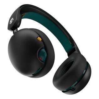 Skullcandy® Grom® Volume-Limited Bluetooth® Kids Over-Ear Headphones with Microphone, Black and Verdigris, S6KBW-R740