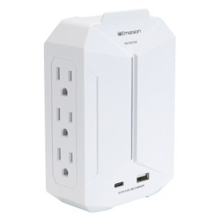 Emerson® EAP-1000 6-Outlet and 2-USB Wall Charger