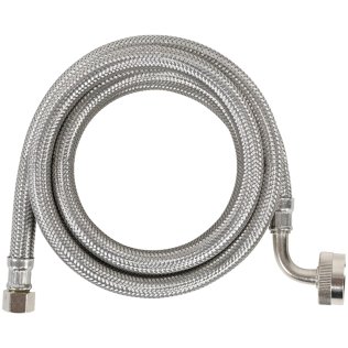 Certified Appliance Accessories® Braided Stainless Steel Dishwasher Connector with Elbow, 4ft