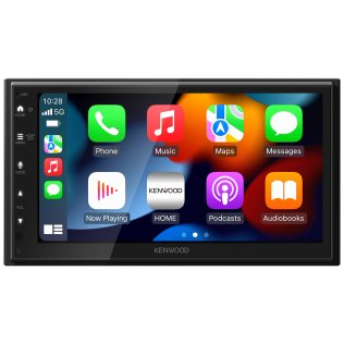 KENWOOD® DMX5710S 6.8-In. Car In-Dash Unit, Double-DIN Digital Receiver with WSVGA Touch Screen, Wireless Android Auto™/Apple CarPlay®, and SiriusXM® Ready