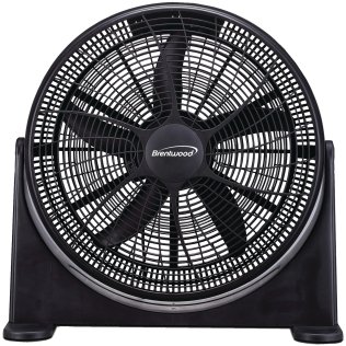Brentwood® Kool Zone F-20BKR 20-In. 3-Speed High-Velocity Air-Circulator Floor Fan, Black