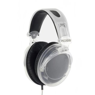 Koss® CL-80 Full-Size Over-Ear Headphones, Retro Style, Clear