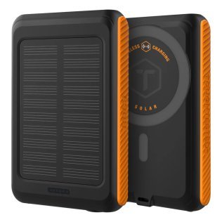 ToughTested® ROC 5 MagSafe® 5,000-mAh Solar Qi® Wireless Power Bank with USB-C® PD and USB-A Quick-Charge Ports and Flashlight