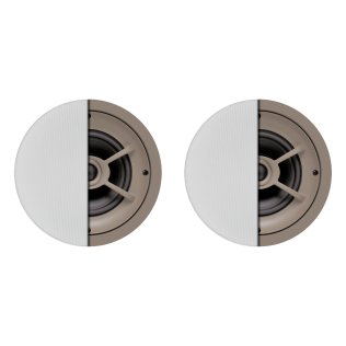 Proficient® Audio 6-1/2-In. 100-Watt Protege C621 2-Way In-Ceiling Speaker Pair with Polypropylene Woofer and Pivoting Silk-Dome Tweeter, 8 Ohms