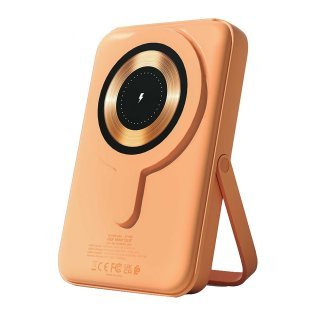 Urban Factory MAGNEE Power Wireless Magnetic Power Bank, 10,000 mAh, MagSafe® Compatible (Apricot Ice)