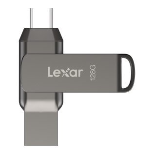 Lexar® JumpDrive® D400 USB 3.1 Dual Drive with USB-C® and USB-A Connectors (128 GB)