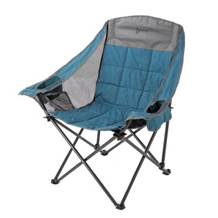 Arrowhead Outdoor® Portable Oversized Folding Camp Chair with 2 Cup-Holders, Side Mesh Pockets, and Carry Bag, Blue