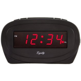 Equity by La Crosse® Digital 0.6-In. Red-LED Alarm Clock with Battery Backup, 30228