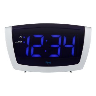 Equity by La Crosse® Digital 1.8-In. Blue-LED Alarm Clock with USB Charging and Battery Backup, 75904