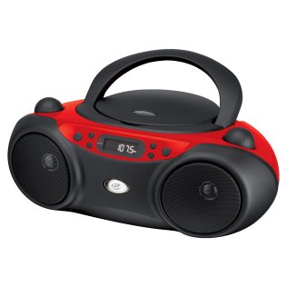 GPX® Sporty CD/Radio Boom Box, Red and Black, BC232R