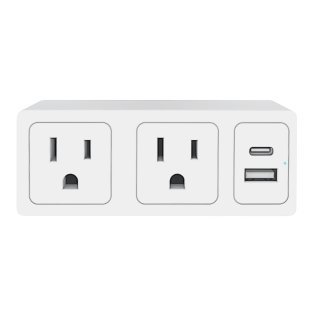 FISHER® Tech Essentials 2-AC Outlet and 2-USB Port 3,000-Joules Slim Surge Protector Wall Tap, FWC476W