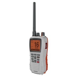 Cobra® BlueBound 650 Selectable 6-Watt Floating Handheld VHF Marine Radio, USA/Canadian/International Channels, Bluetooth®, GPS, IPX7, NOAA® (White)