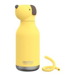 ASOBU® 16-Oz. Bestie Bottle Insulated Stainless Steel Water Bottle with Reusable Flexi Straw (Dog)