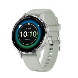 Garmin® Venu® 3S Fitness Smartwatch with Stainless Steel Bezel and Silicone (Sage Gray)