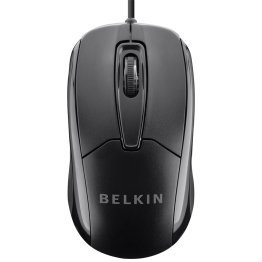Belkin® Wired USB Ergonomic Mouse with 4.9-Ft. Cord, Black