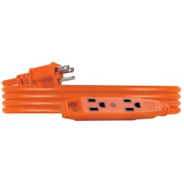 GE® UltraPro 9-Ft. 3-Outlet Outdoor Extension Cord, Orange