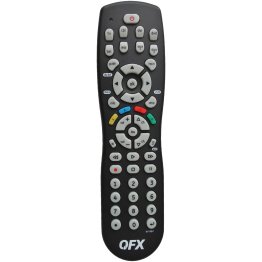 QFX® 8-Device Universal Remote with Glow-in-the-Dark Buttons, Black