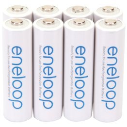 Panasonic® eneloop® Rechargeable Batteries, AA (8 Pack)