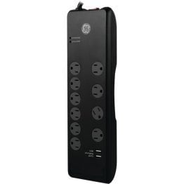 GE® 10-Outlet Surge Protector with 2 USB Ports