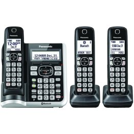 Panasonic® Link2Cell® Bluetooth® Cordless Phone with Answering Machine (3 Handsets)
