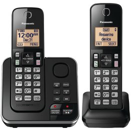 Panasonic® 2-Handset Expandable Cordless Phone with Answering System