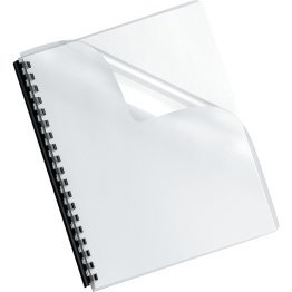 Fellowes® Crystals™ Transparent PVC Oversized Binding Covers, 100 Pack