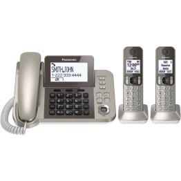 Panasonic® DECT 6.0 Corded/Cordless Phone System with Caller ID and Answering System (2 Handset)