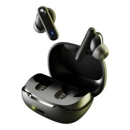 Skullcandy® Smokin’ Buds® Bluetooth Earbuds with Microphone, True Wireless with Charging Case (True Black)